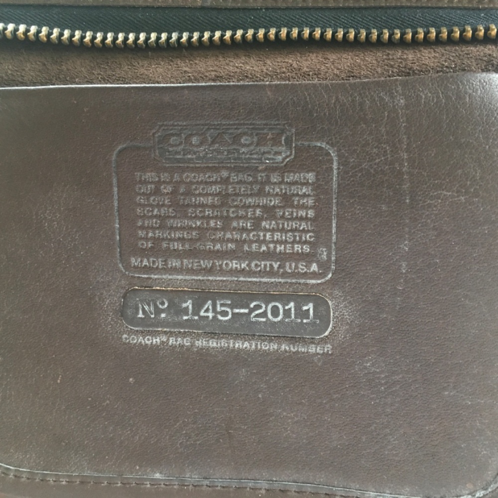 1970’s Vintage NYC Coach Mahogany Leather Clutch Bag - Picture 4 of 8